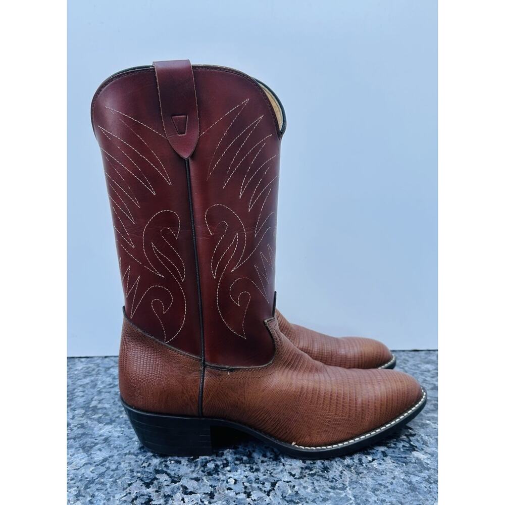 Unbranded Leather Vamp & Charter Men’s Cowboy Boots Size 10.5 D Brown